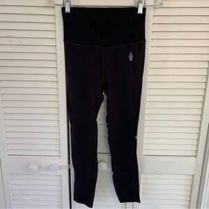 Free People FP Movement Ribbed Cropped Leggings Women's Small Black High‎ Rise